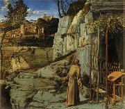 Giovanni Bellini St Francis in the Wilderness (mk08) USA oil painting artist